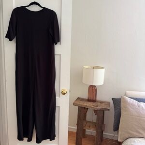 COS black silk jumpsuit